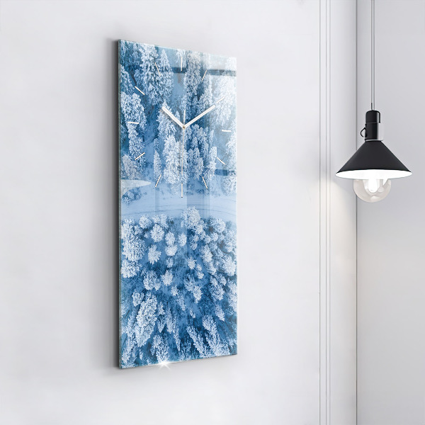 Zegar ścienny pionowy Las z drona