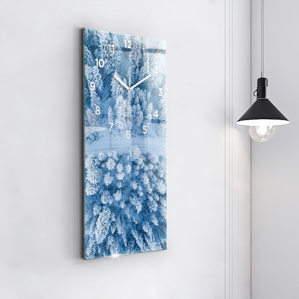 Zegar ścienny pionowy Las z drona
