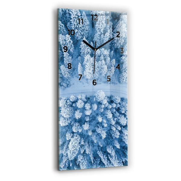 Zegar ścienny pionowy Las z drona