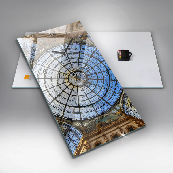 Zegar ścienny pionowy Galeria handlowa w Mediolanie