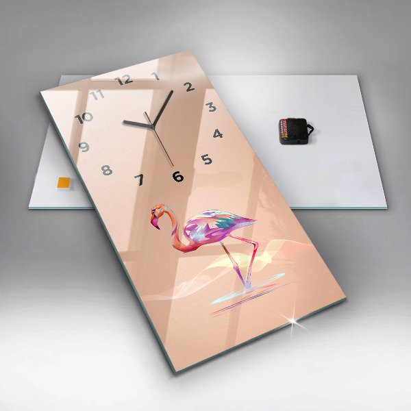 Zegar szklany pionowy Ilustracja flaminga