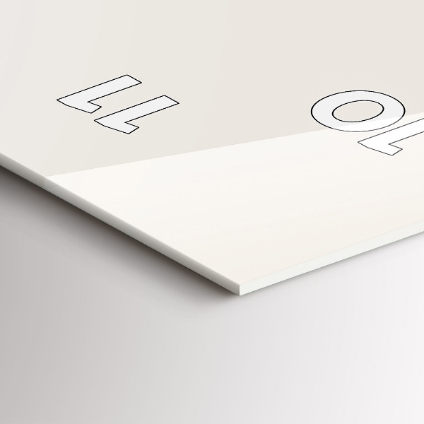 Zegar szklany pionowy malowany portret tygrysa