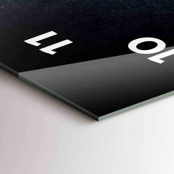 Zegar szklany pionowy Warzywa