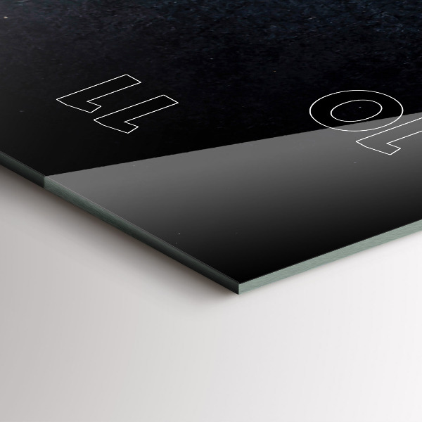 Zegar szklany pionowy Warzywa