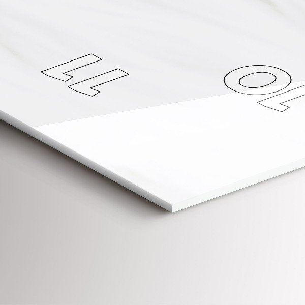 Zegar szklany pionowy Śpiący mały kotek