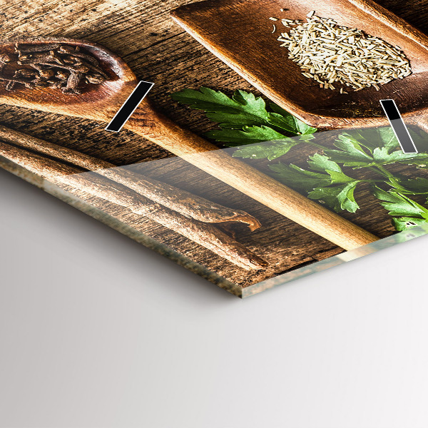 Zegar szklany pionowy Łyżki przypraw