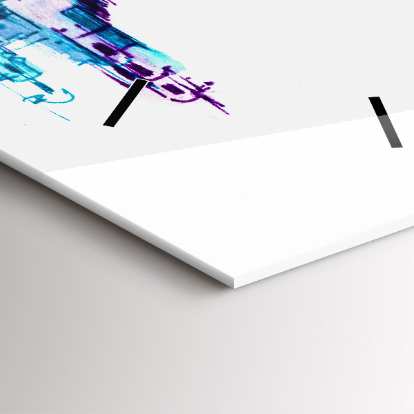 Zegar szklany pionowy Wiolonczela park jezioro