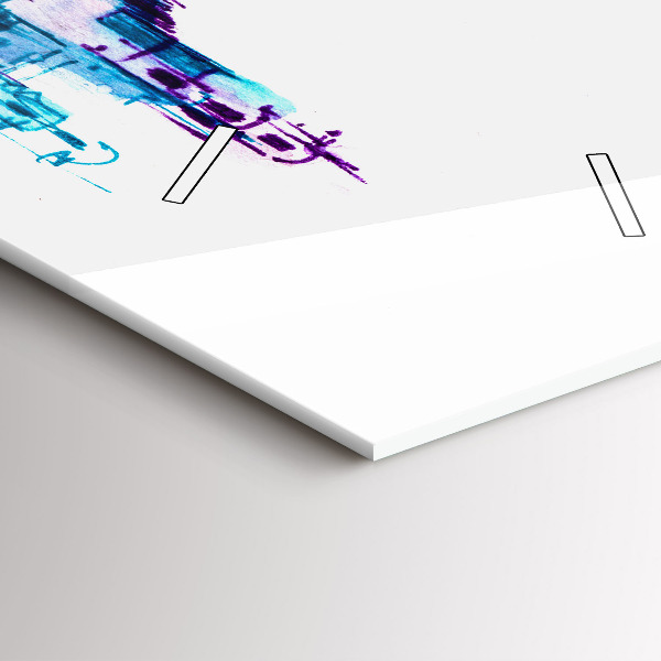 Zegar szklany pionowy Wiolonczela park jezioro