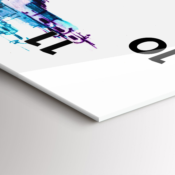 Zegar szklany pionowy Wiolonczela park jezioro