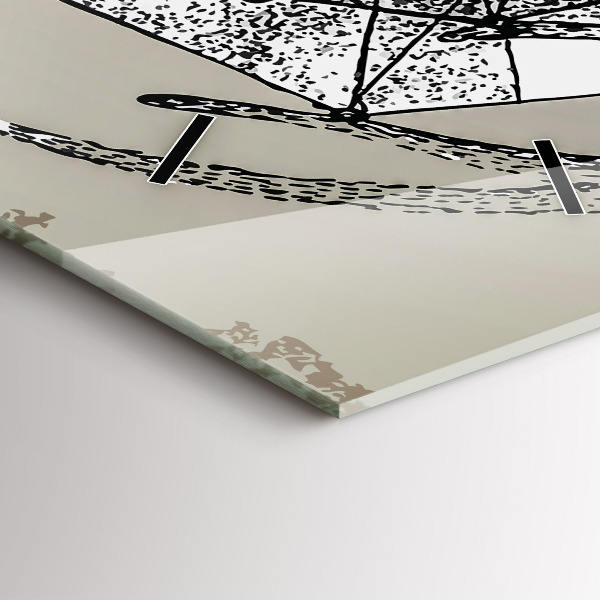 Zegar szklany pionowy Głowa jelenia