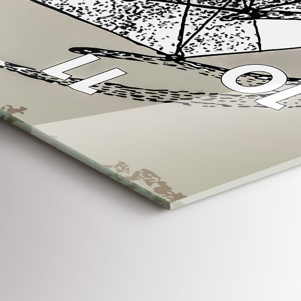 Zegar szklany pionowy Głowa jelenia