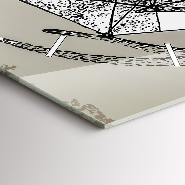 Zegar szklany pionowy Głowa jelenia