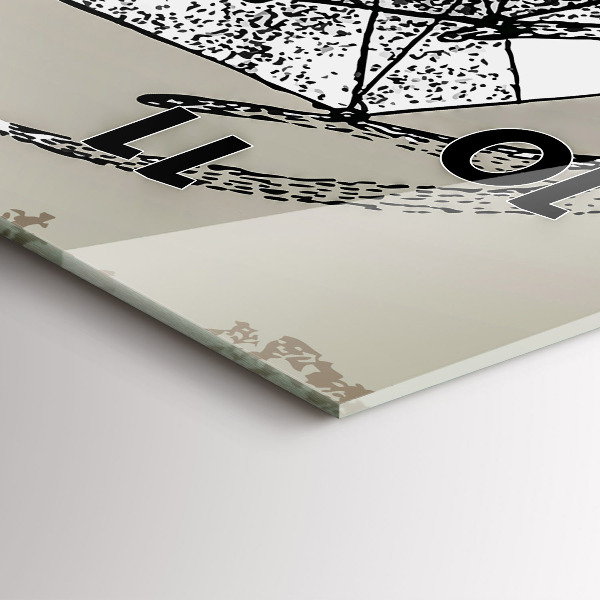 Zegar szklany pionowy Głowa jelenia