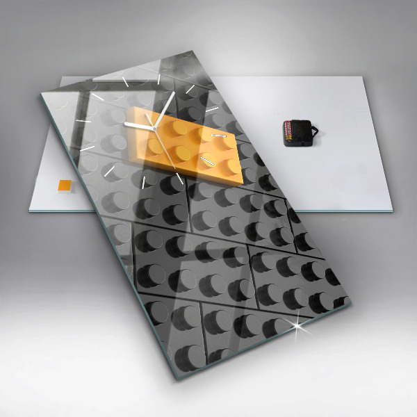 Zegar szklany pionowy Klocki zabawkowe