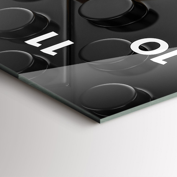 Zegar szklany pionowy Klocki zabawkowe