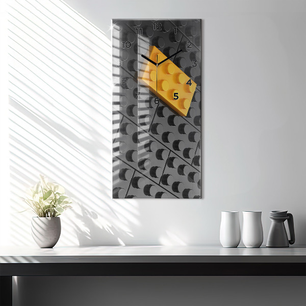 Zegar szklany pionowy Klocki zabawkowe