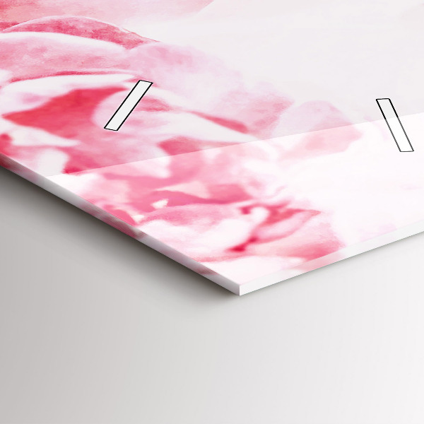 Zegar szklany pionowy Kwitnące kwiaty