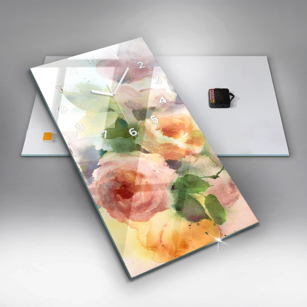 Zegar szklany pionowy Wizualizacja Natury