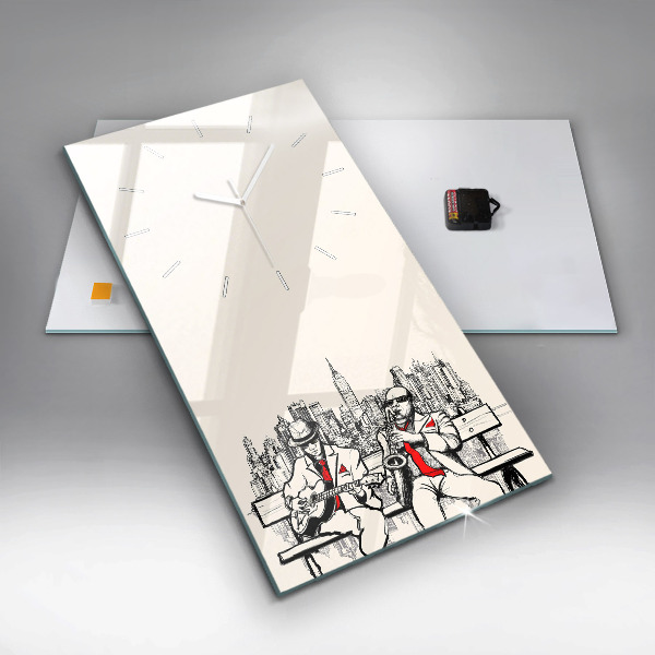 Zegar szklany pionowy Jazz w Nowym Jorku