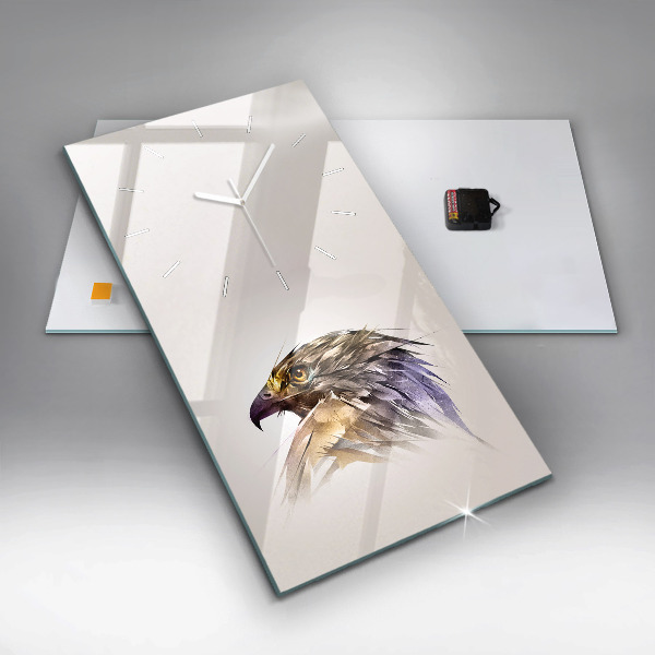 Zegar szklany pionowy Ptak Drapieżnik