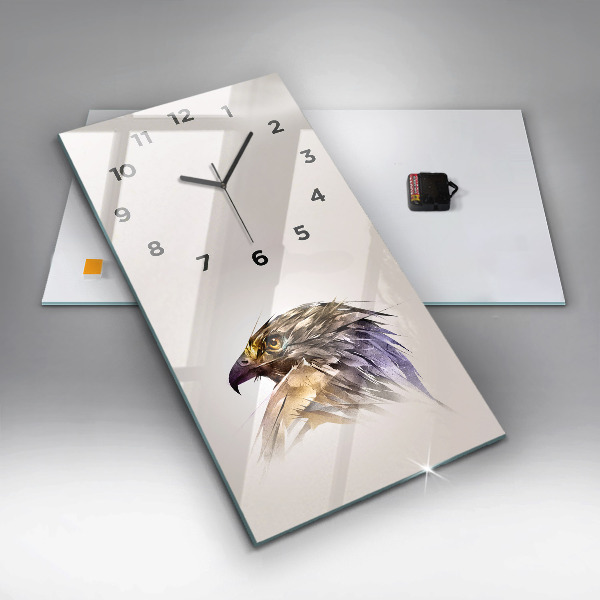 Zegar szklany pionowy Ptak Drapieżnik