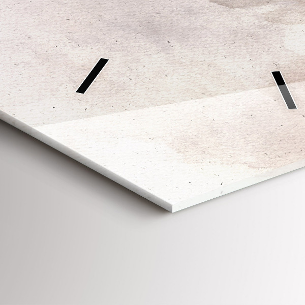 Zegar szklany pionowy Abstrakcyjne twarze