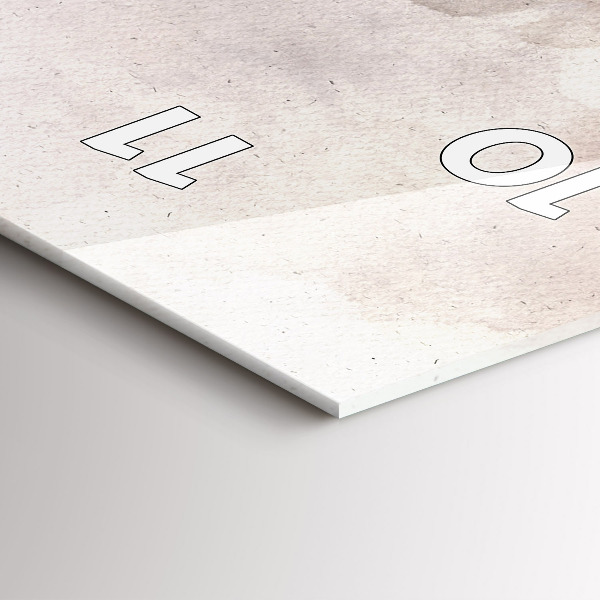 Zegar szklany pionowy Abstrakcyjne twarze