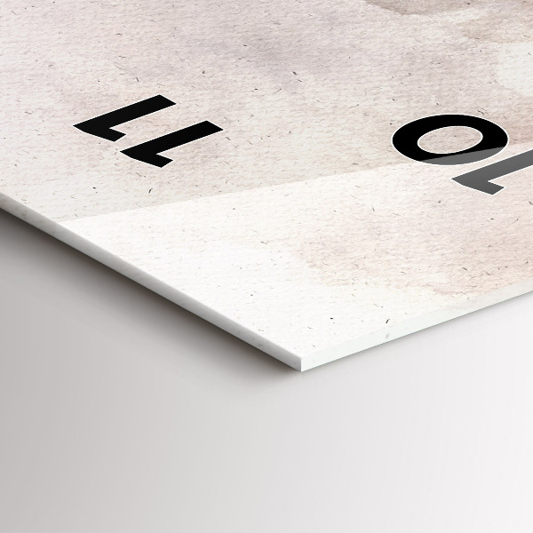 Zegar szklany pionowy Abstrakcyjne twarze