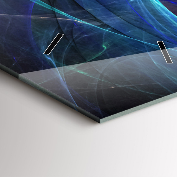 Zegar szklany pionowy Kolorowy Fraktal