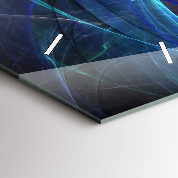 Zegar szklany pionowy Kolorowy Fraktal