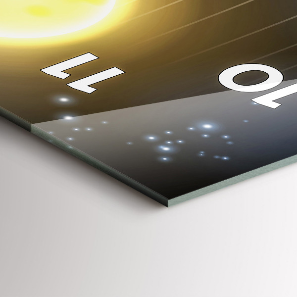 Zegar szklany pionowy Układ Słoneczny