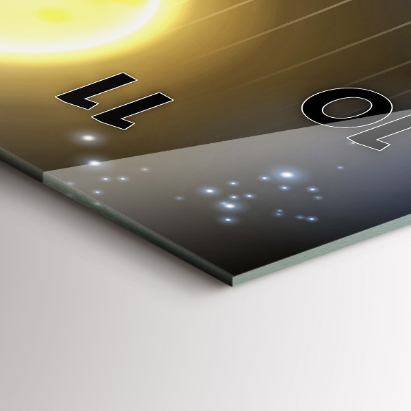 Zegar szklany pionowy Układ Słoneczny