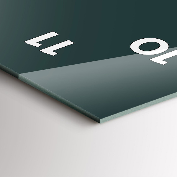 Zegar szklany pionowy Line-art miasta Brno