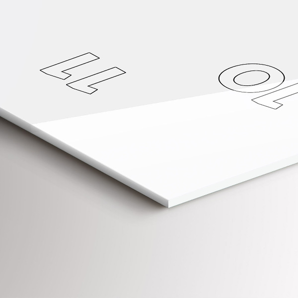 Zegar szklany pionowy Napis Be yourself