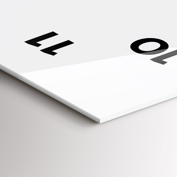 Zegar szklany pionowy Napis Be yourself