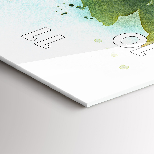 Zegar szklany pionowy Róże w wazonie akwarela