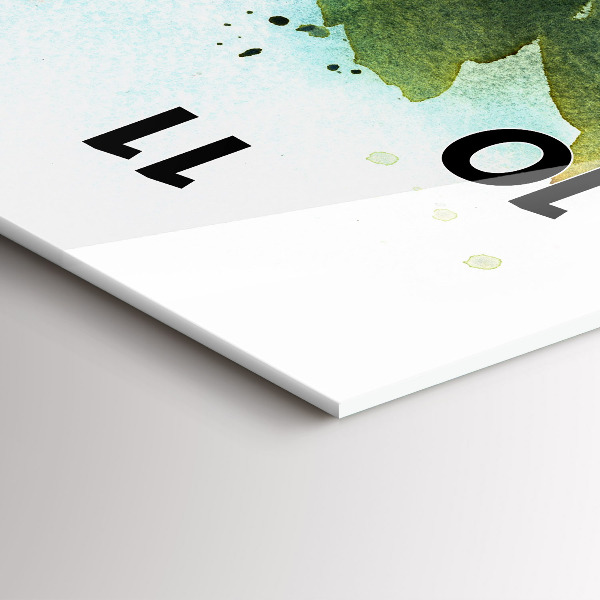 Zegar szklany pionowy Róże w wazonie akwarela