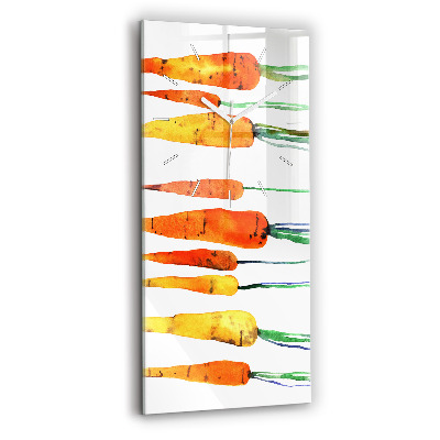 Zegar szklany pionowy Ilustracja marchewek