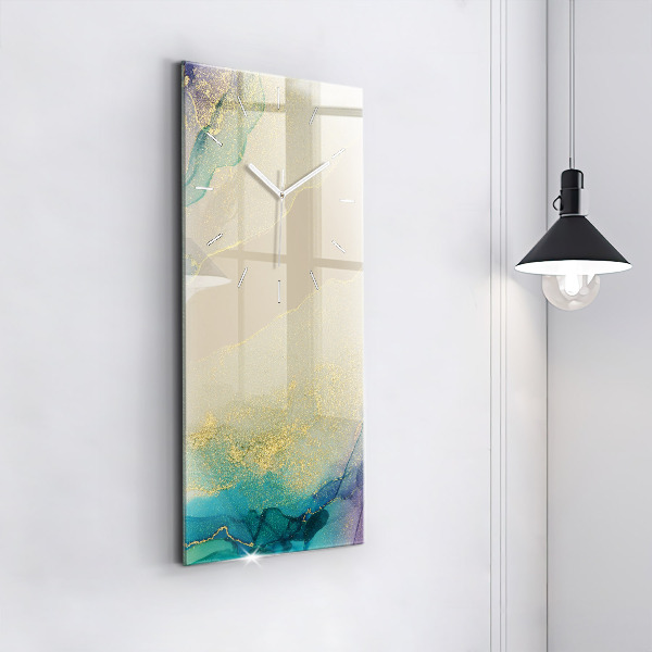 Zegar szklany pionowy Abstrakcja barw