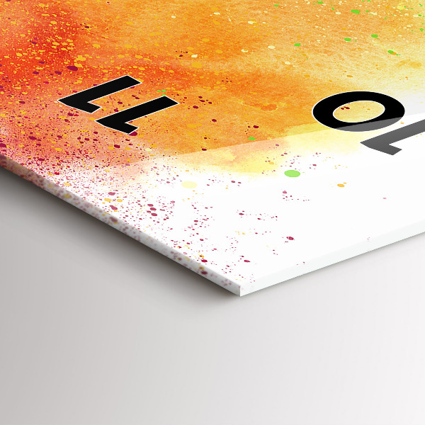 Zegar ścienny pionowy Abstrakcyjna tęcza