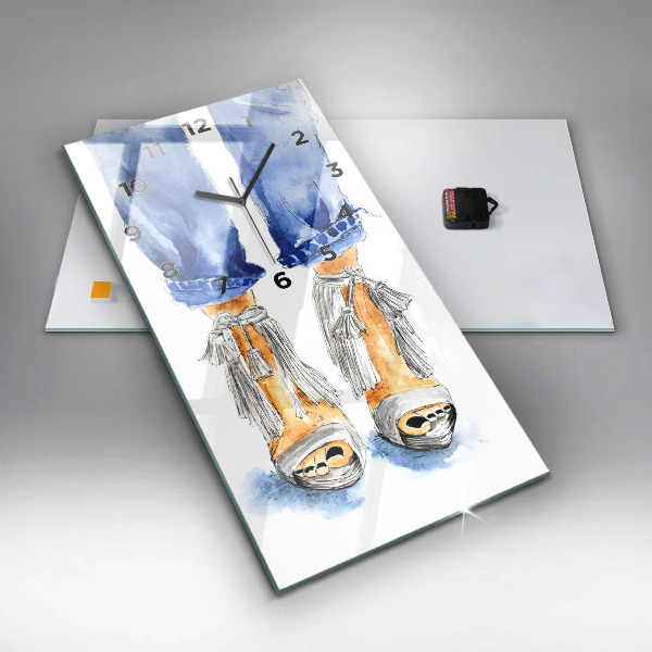 Zegar ścienny pionowy Kobiece Szpilki