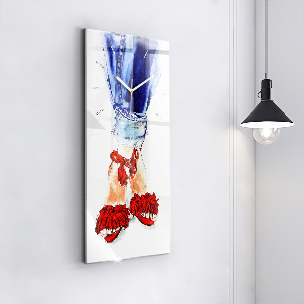 Zegar ścienny pionowy Kobiece Szpilki