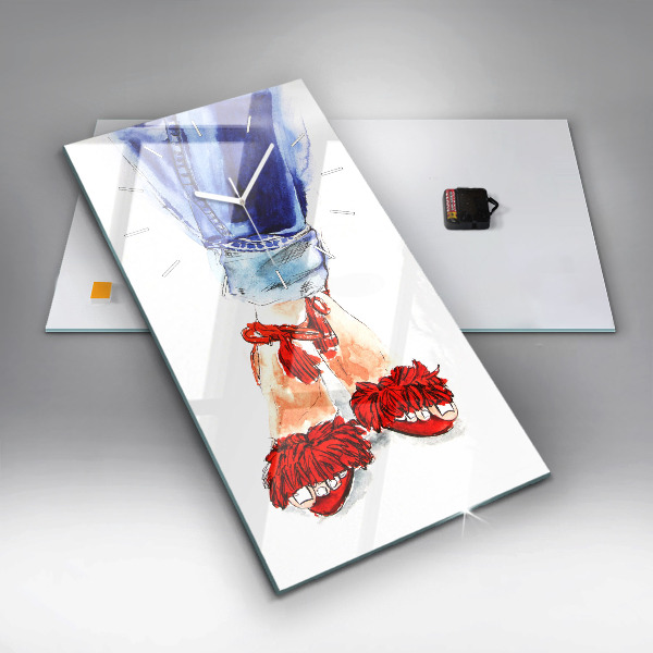 Zegar ścienny pionowy Kobiece Szpilki