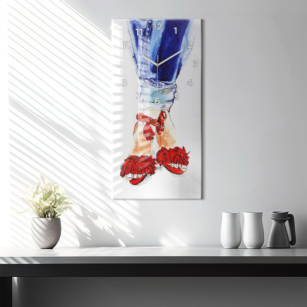 Zegar ścienny pionowy Kobiece Szpilki