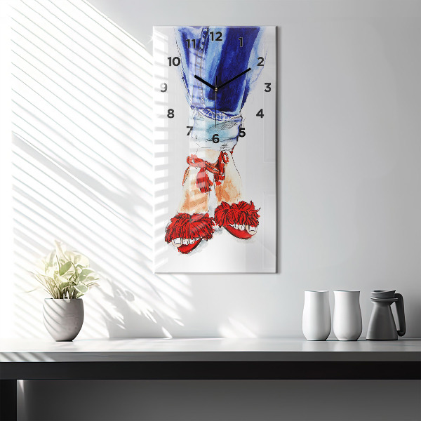 Zegar ścienny pionowy Kobiece Szpilki