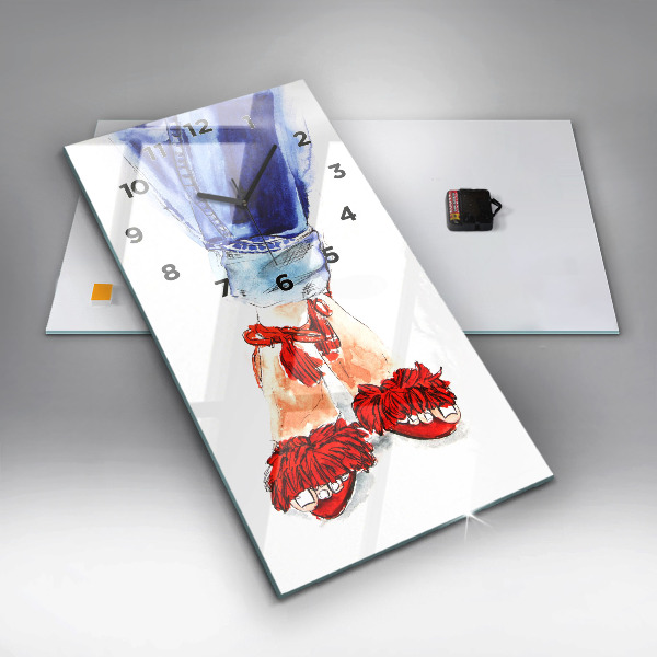 Zegar ścienny pionowy Kobiece Szpilki