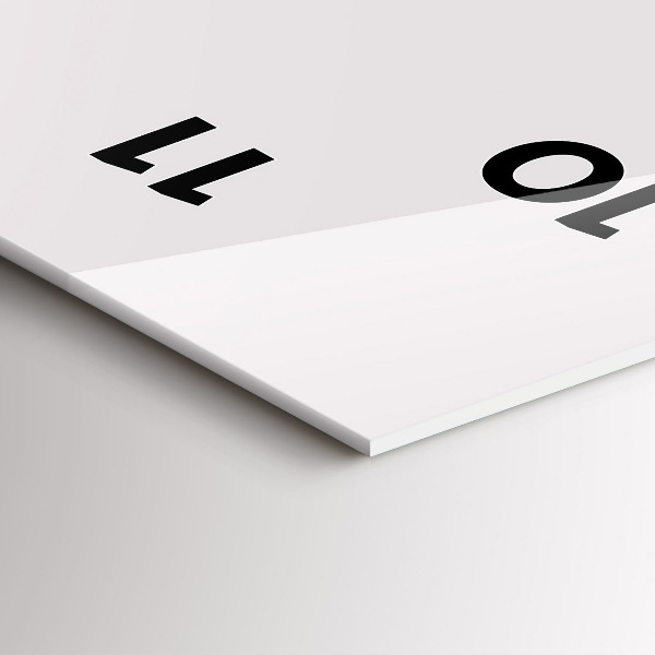 Zegar ścienny pionowy Nosorożec line art