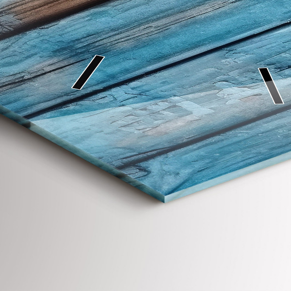 Zegar ścienny pionowy Niebieskie deski