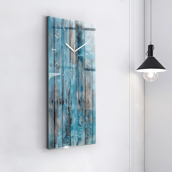 Zegar ścienny pionowy Niebieskie deski