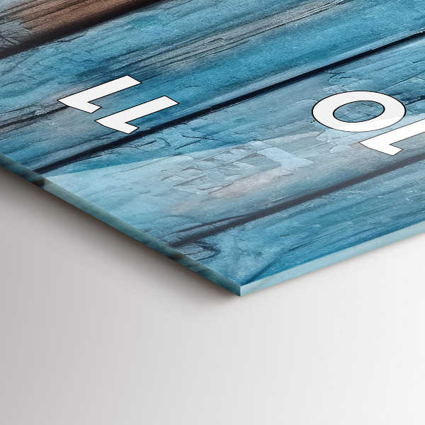 Zegar ścienny pionowy Niebieskie deski